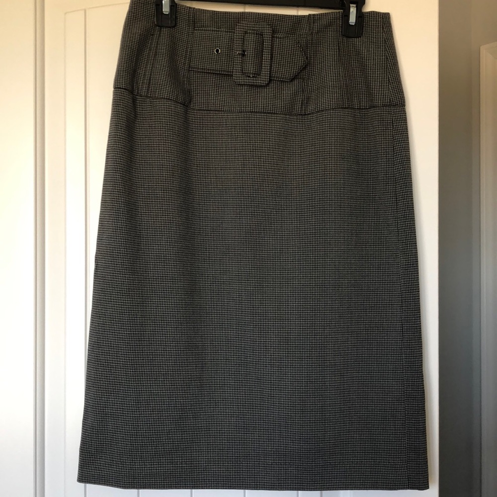Grace Elements Skirt‎ Women's Size 6 Grey Black Belted